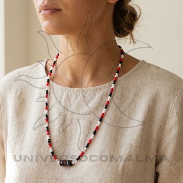 Guia de Omulu com Firma – Missanga de Vidro | Proteção e Força