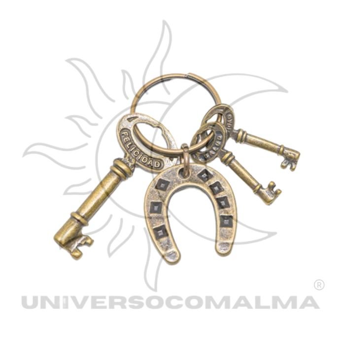 Amuleto Três Chaves Saimão com Ferradura
