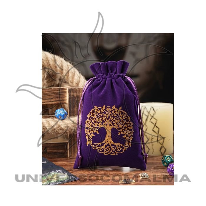 Bolsa de Veludo para Tarot - Arvore da Vida