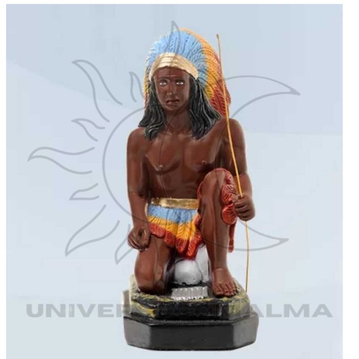 Caboclo 7 Flechas – 20cm | Força, Coragem e Direcionamento Espiritual