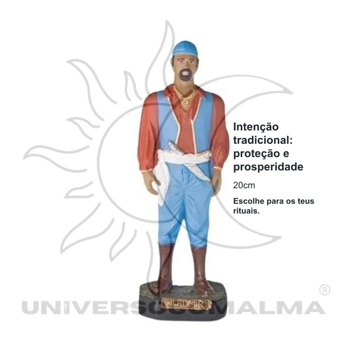 Imagem Cigano Wladimir 20cm | Prosperidade e Proteção Espiritual — benefícios, utilização e características