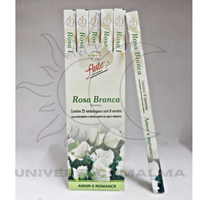 Incenso Flute Rosa Branca - Universo com Alma ®
