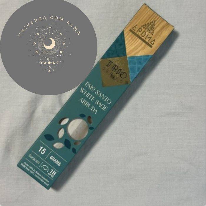 Incenso Palo Santo, Sálvia Branca e Arruda ( Serie Trio ) - Universo com Alma ®