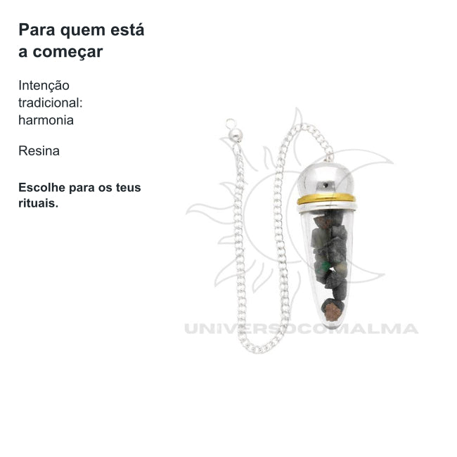 Pêndulo Esmeralda c/ Resina | Intuição & Clareza — benefícios, utilização e características