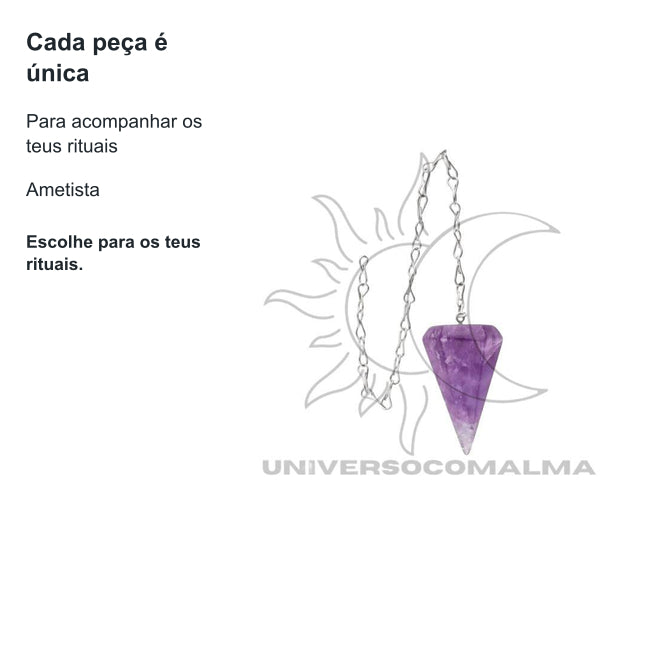Pêndulo Facetado de Ametista — benefícios, utilização e características