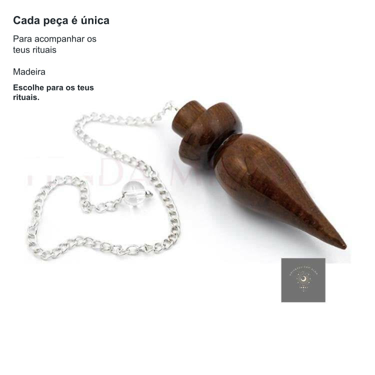 Pêndulo Egípcio em Madeira – Radiestesia — benefícios, utilização e características