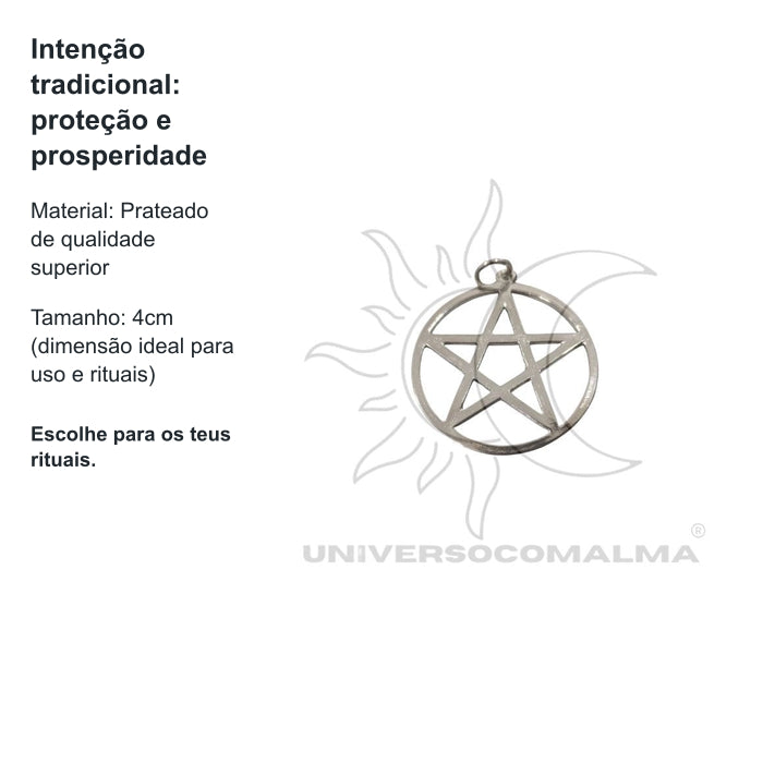 Pentagrama Prateado - 4cm — benefícios, utilização e características