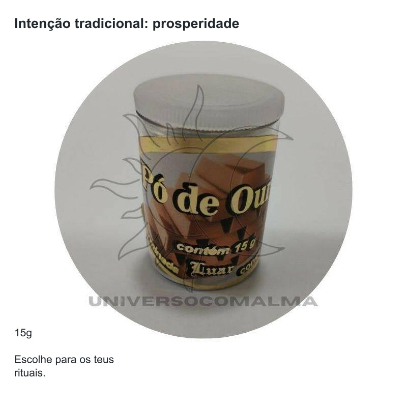 Pó de Ouro 15g - Atrai a Prosperidade e Abundância — benefícios, utilização e características