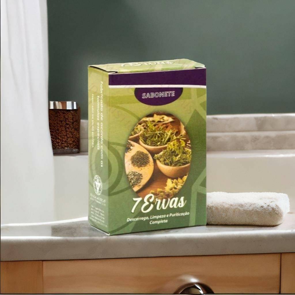Sabonete 7 Ervas: Descarregue, Limpe e Purifique - Universo com Alma ®
