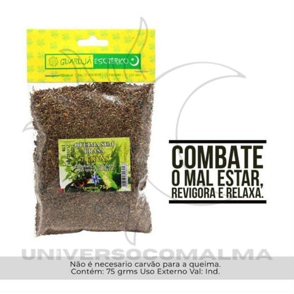 Embalagem de sete ervas para queimar sem brasa