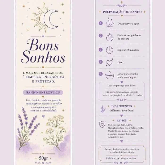 Bons Sonhos — Banho Energético Infantil 50gr