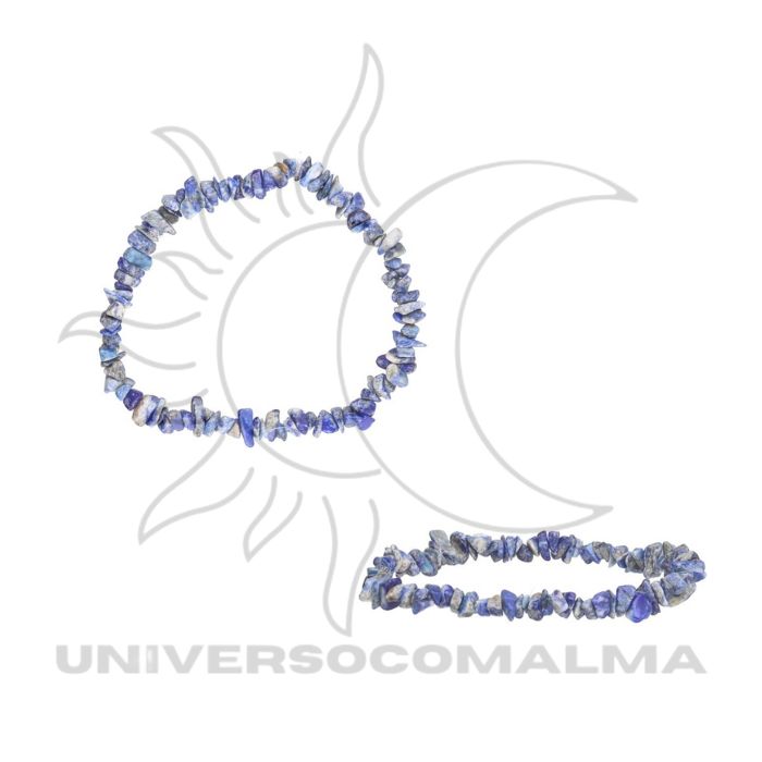 Pulseira Chips de Lápis-Lazúli com Lascas Pequenas - Universo com Alma ®