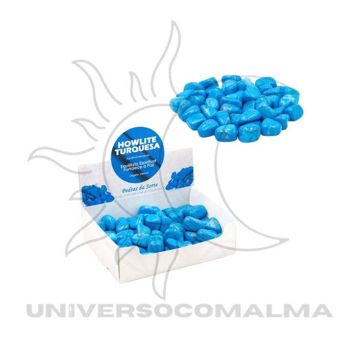 Pedra Polida Howlite Turquesa Azul - Harmonia e Serenidade - Universo com Alma ®