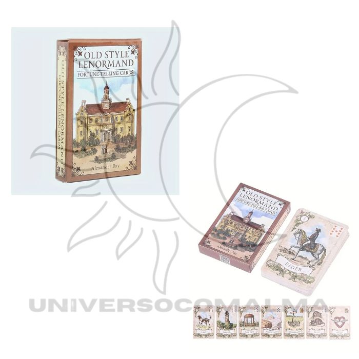 Baralho de Adivinhação Lenormand de Estilo Antigo - Inglês