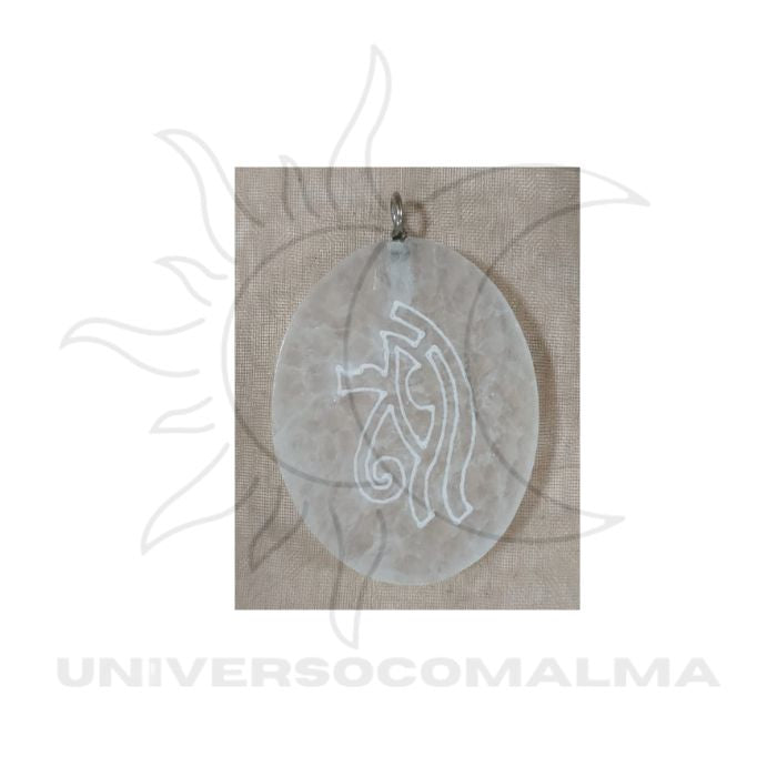 Pingente de Selenite - Olho de Horus - Universo com Alma ®