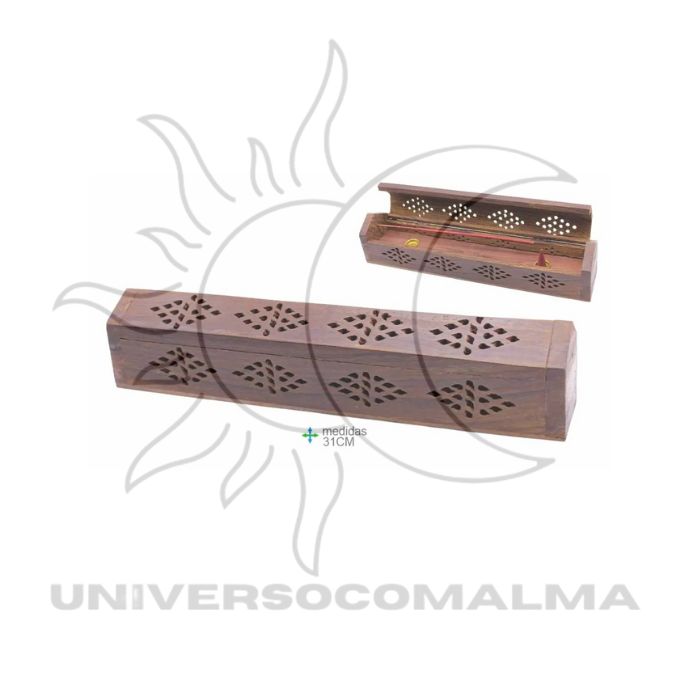 Porta-Incenso de Madeira - 31CM - Universo com Alma ®