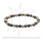 Pulseira Proteção 3 Poderes: Hematita, Olho de Tigre e Onix