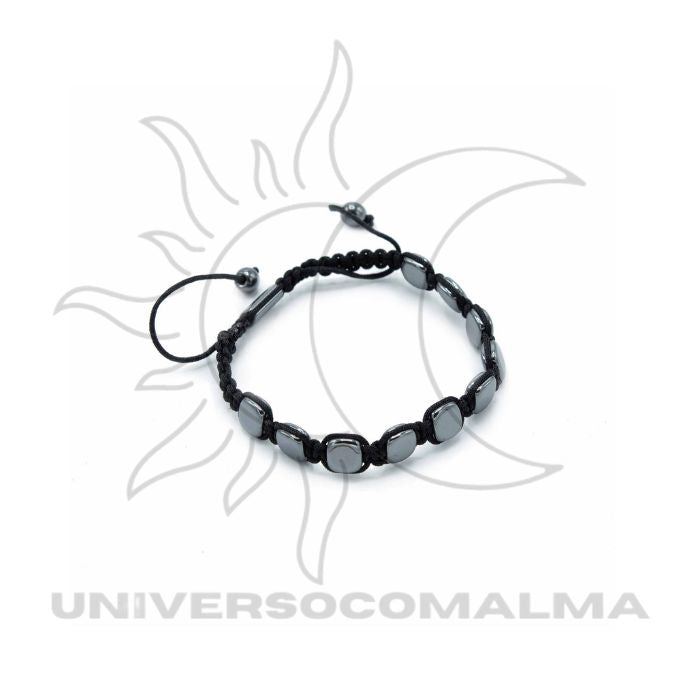 Pulseira Hematita Magnética Shamballa - Cantos Redondos