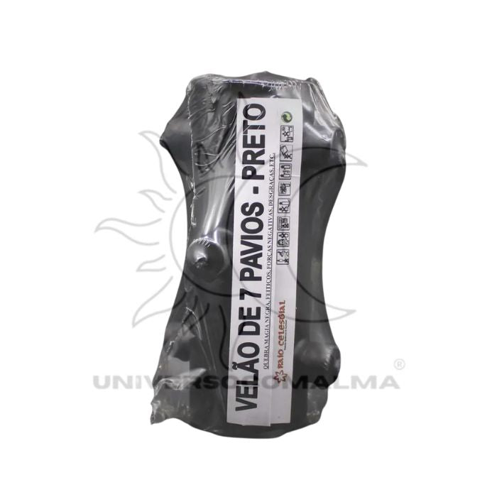 Velão de 7 pavios preto – Universo com Alma®