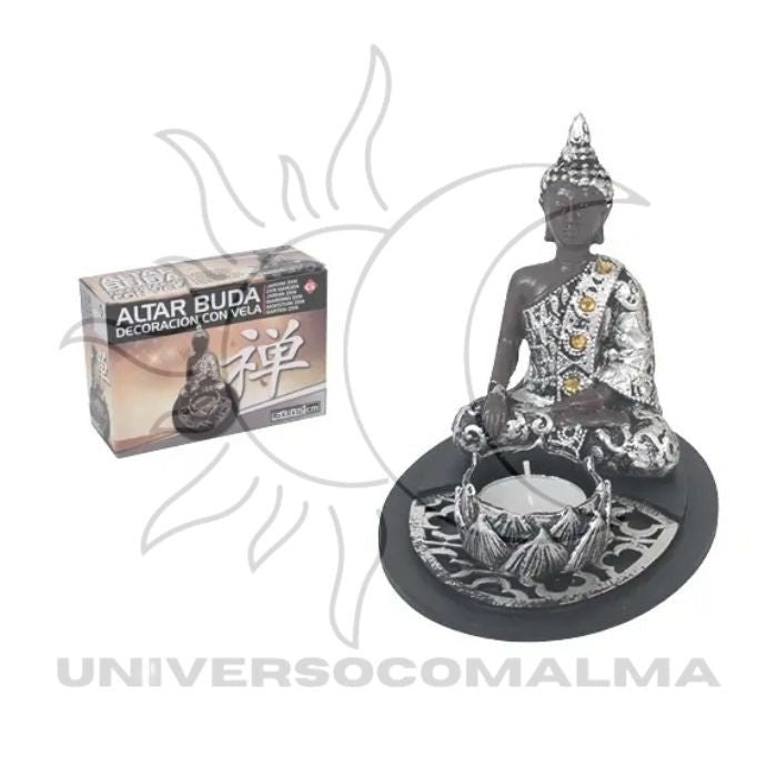 Altar Buda com Vela | Paz, Meditação e Harmonia – 12x16cm