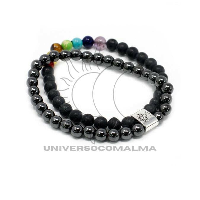 2 Pulseiras Magnéticas Pedras Preciosas - Chakras - Universo com Alma ®