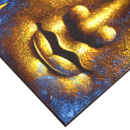 Quadro Buda Flor de Lótus Dourado | Arte Espiritual para Casa
