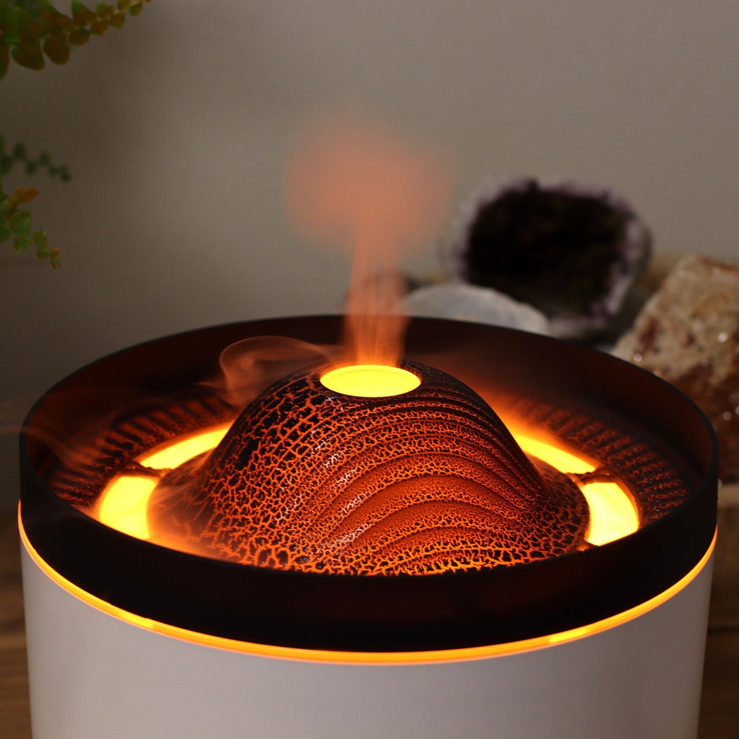 Difusor Aroma Efeito Vulcão Grande 2 Cores Tomada | Universo Alma