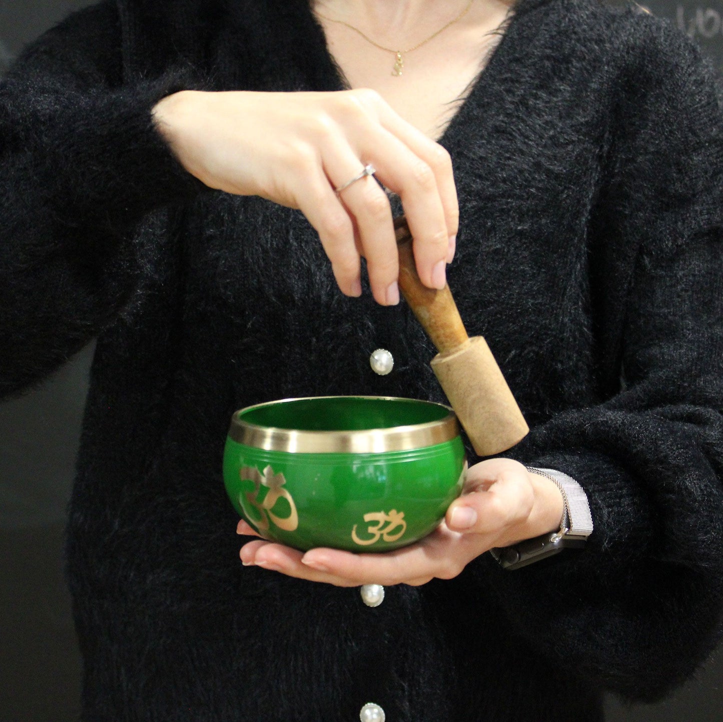 Taça Tibetana Buda 10,7cm | Kit Meditação e Terapia Sonora
