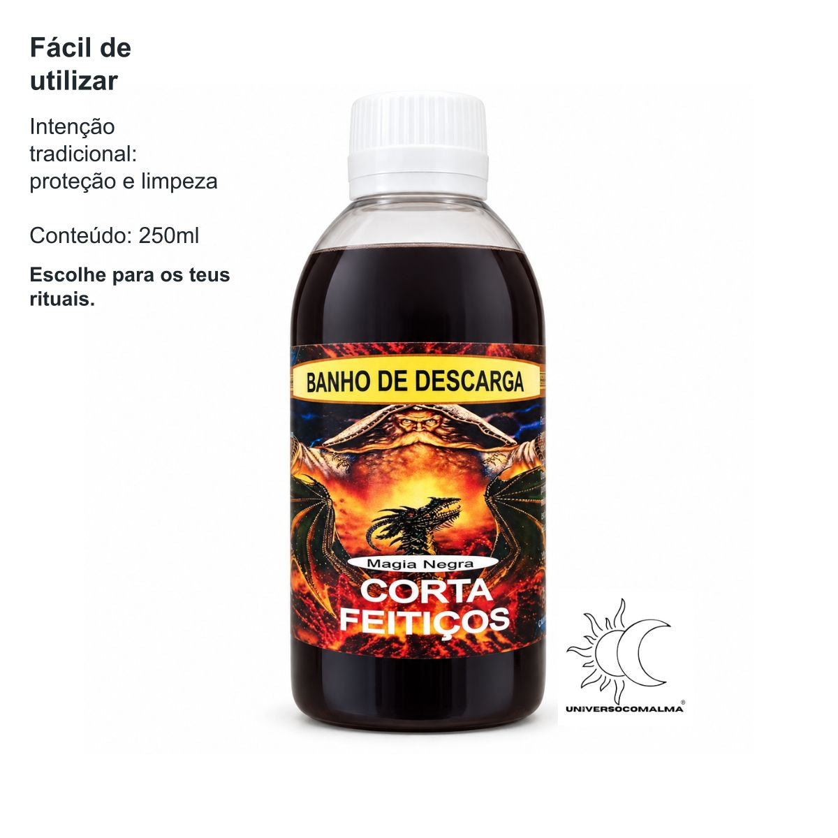 Banho de Descarga Corta Feitiços 250ml — benefícios, utilização e características