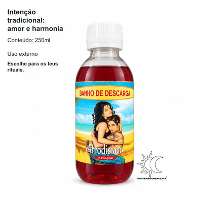 Banho de Descarga Afrodisíaco 250ml — benefícios, utilização e características
