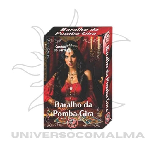 Baralho da Pomba Gira com 36 cartas – caixa do baralho (frente)