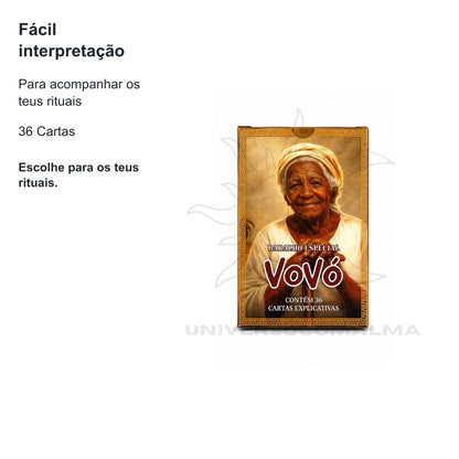 Baralho Especial Vovó – 36 Cartas Explicativas de Sabedoria Espiritual — benefícios, utilização e características