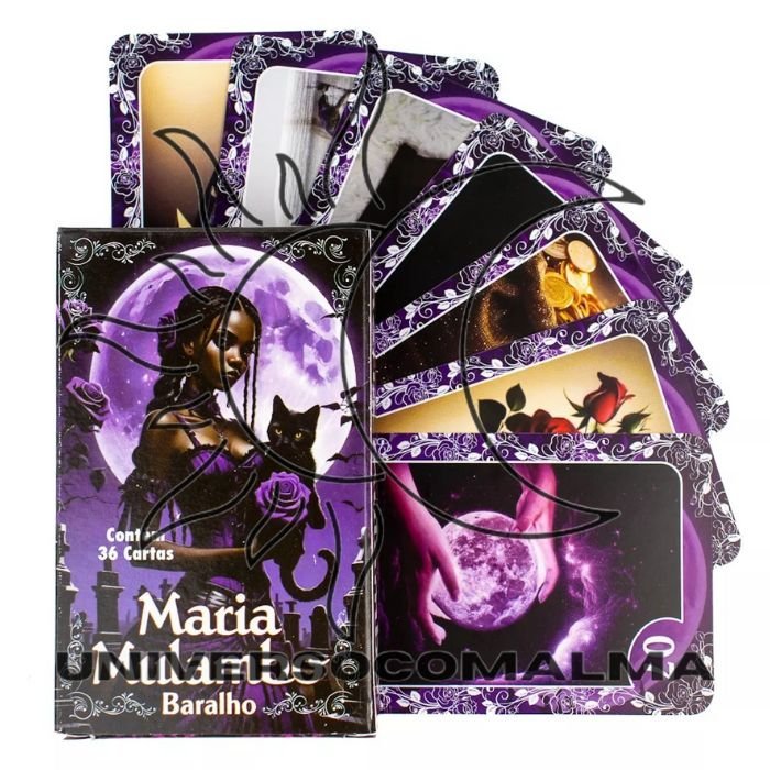 Baralho Maria Mulambo com 36 cartas – caixa e cartas (oráculo)