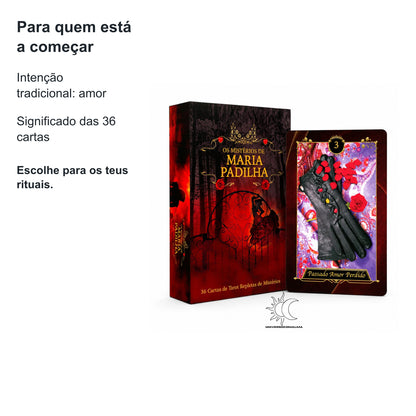 Baralho Os Mistérios de Maria Padilha – 36 Cartas + Manual — benefícios, utilização e características