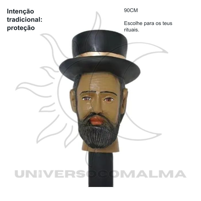 Bengala de Exu com Cabo Vermelho e Preto - 90CM — benefícios, utilização e características