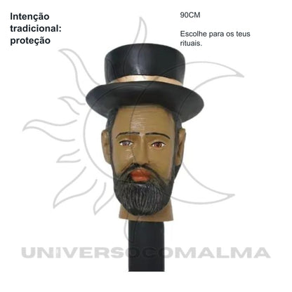 Bengala de Exu com Cabo Vermelho e Preto - 90CM — benefícios, utilização e características