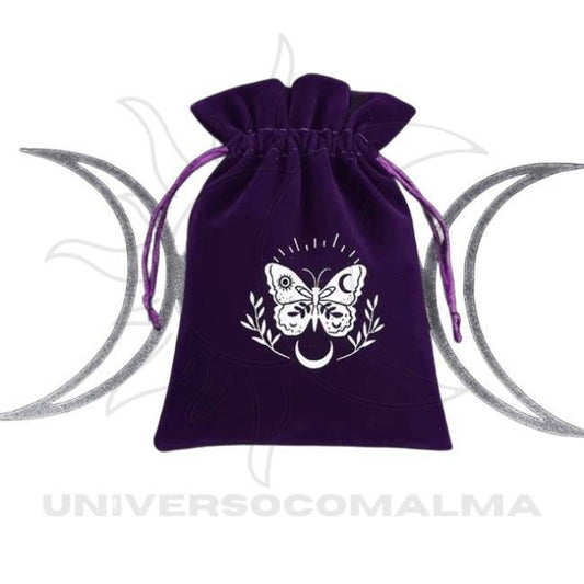 Bolsa de Veludo para Tarot - Borboleta - Universo com Alma ®