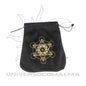 Bolsa de Veludo Preta com Cubo de Metatron