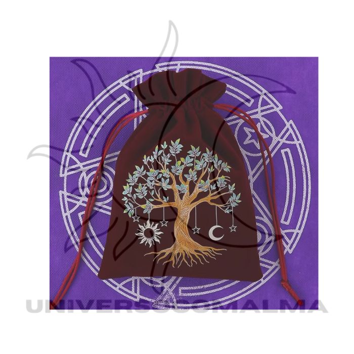 Bolsa de Veludo para Tarot - Arvore da Vida - Universo com Alma ®