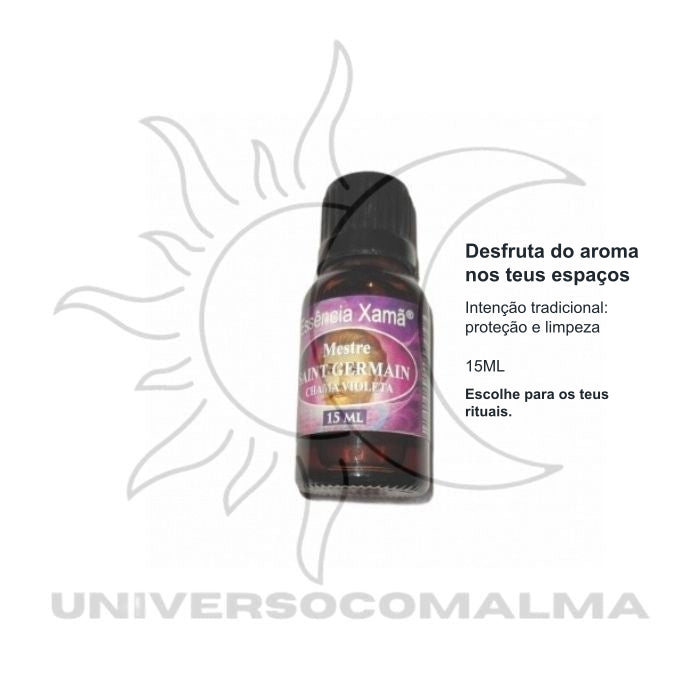 Essência Xamã Saint Germain - Chama Violeta - 15ML — benefícios, utilização e características