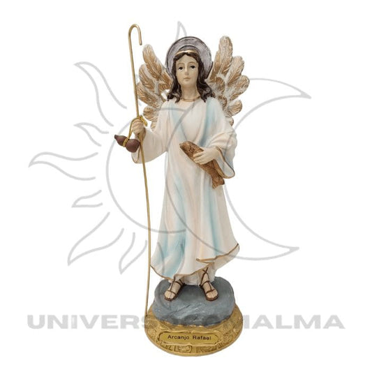Estátua de Arcanjo Rafael em Marfinite - Cura e Proteção (30cm) - Universo com Alma ®