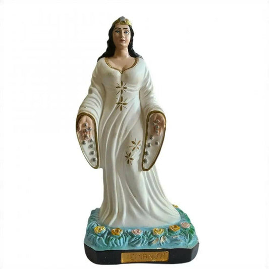 Estátua de Iemanjá em Roupa Branca - 20cm de Altura - Universo com Alma ®