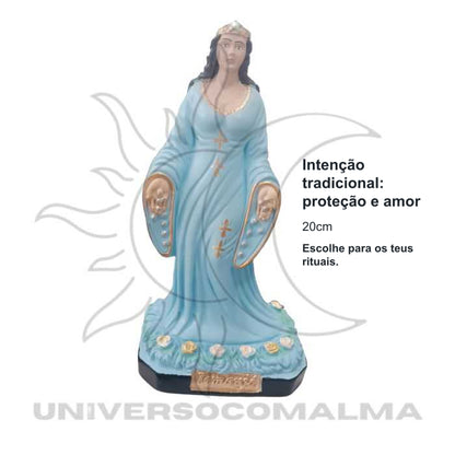 Estátua de Iemanjá em Roupa Azul - 20cm — benefícios, utilização e características
