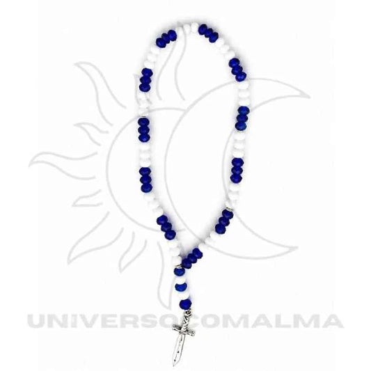 Guia de Proteção Automóvel de Ogum – Amuleto Espiritual Azul e Branco