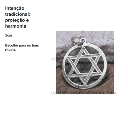Hexagrama 3cm - Símbolo de Proteção e Equilíbrio Espiritual — benefícios, utilização e características