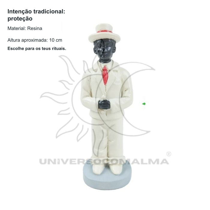 Imagem Zé Pelintra em Resina 10cm | Proteção, Elegância e Equilíbrio Espiritual — benefícios, utilização e características