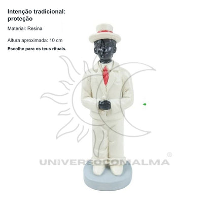 Imagem Zé Pelintra em Resina 10cm | Proteção, Elegância e Equilíbrio Espiritual — benefícios, utilização e características