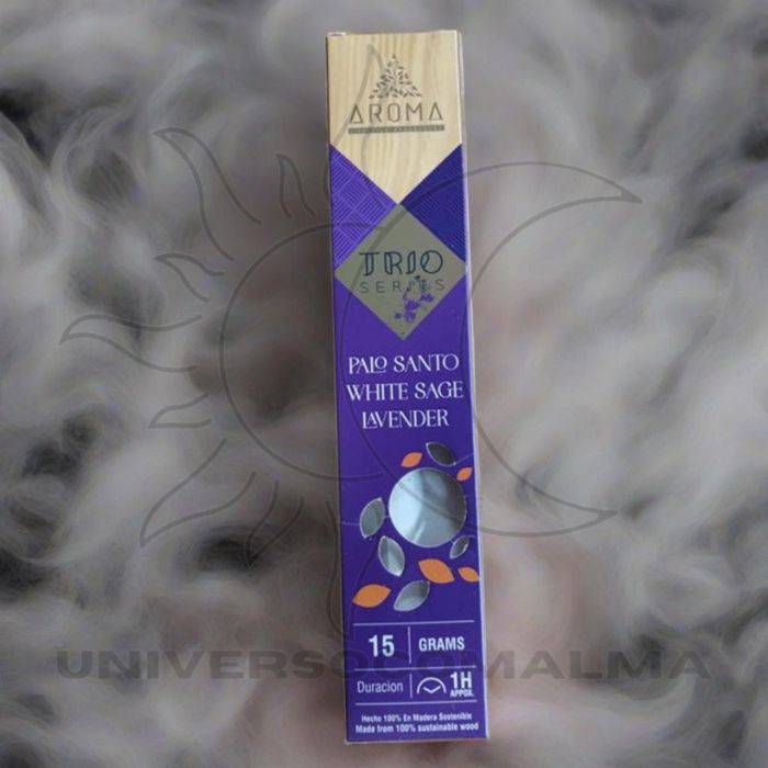 Incenso Palo Santo - Salvia Branca - Lavanda (Trio Series) - Universo com Alma ®