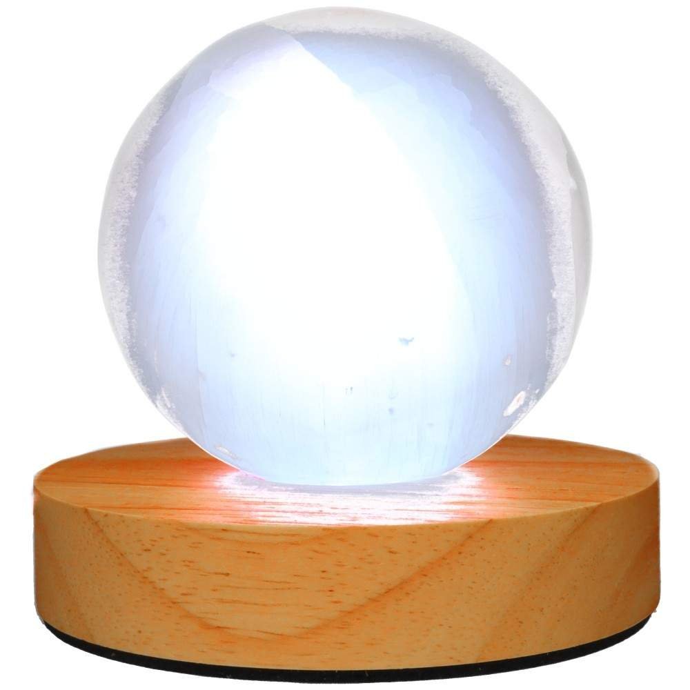 Kit de lampe LED avec base et sphère de sélénite
