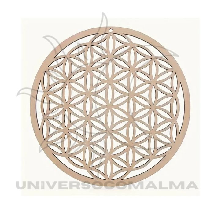 Mandala Flor da Vida em Madeira – 22cm